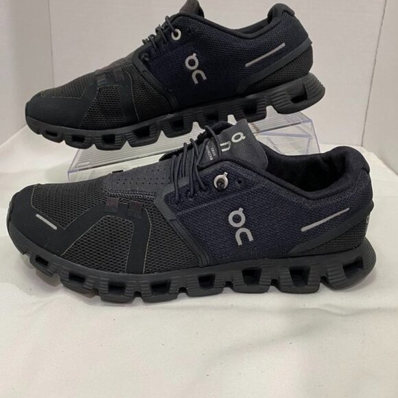 On Running Cloud 5 All Black Mesh Performance Sneakers Women’s 8.5 - Picture 9 of 12